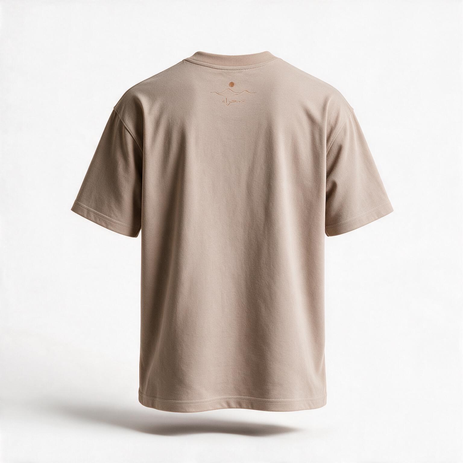 Empty Quarter Tee, oversized fit, back — plain, no print