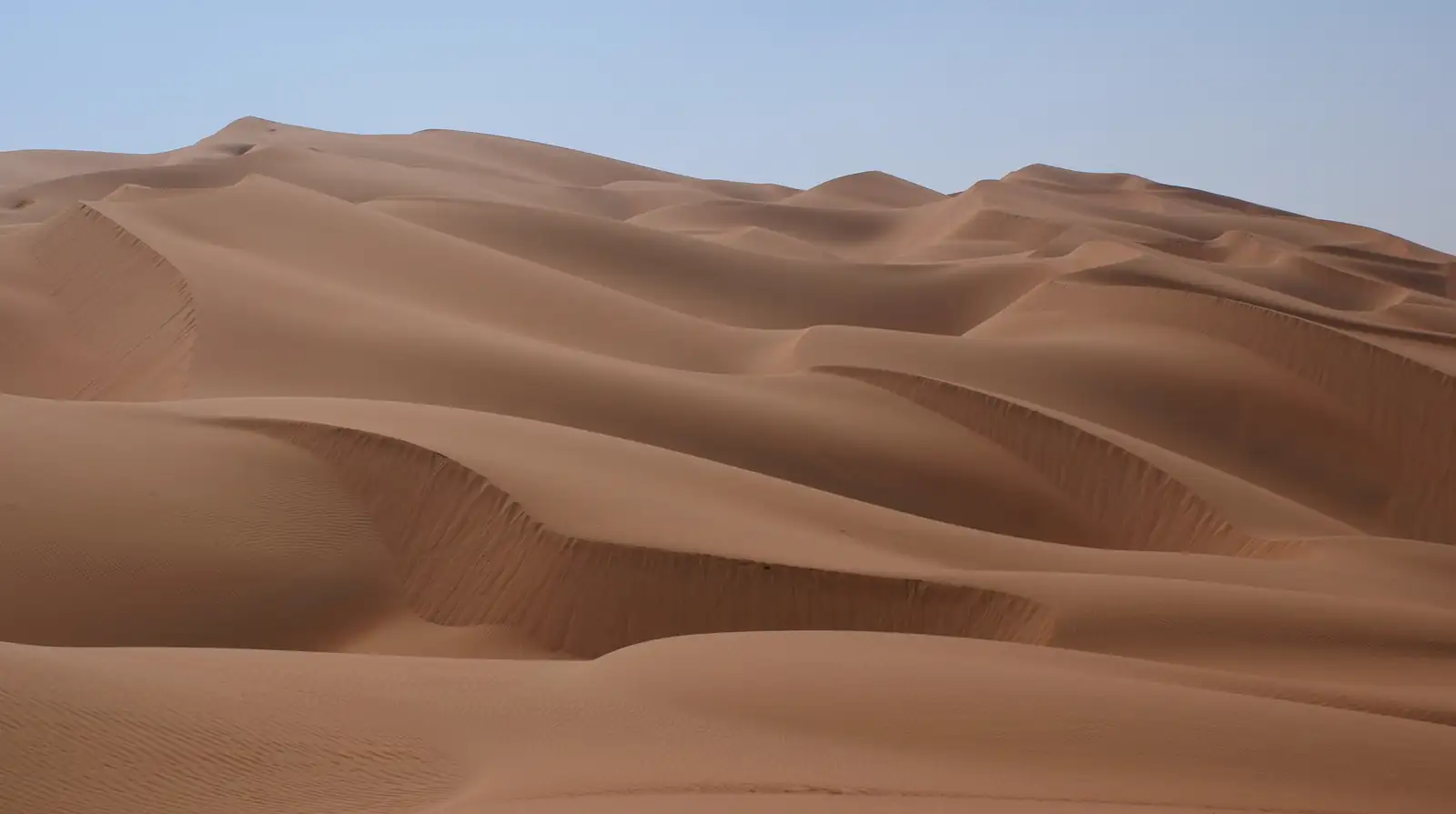 Rolling dune ridges of the Empty Quarter in southern Abu Dhabi